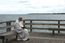 Salus (Toni Servillo) on the pier at Heiligendamm in The Confessions